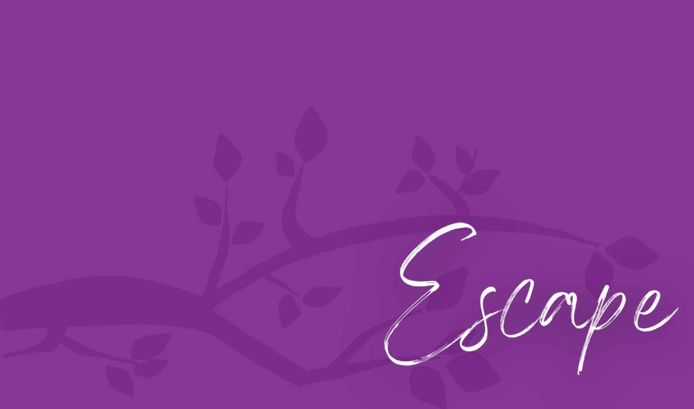 Escape Whanganui final purple business-card artwork